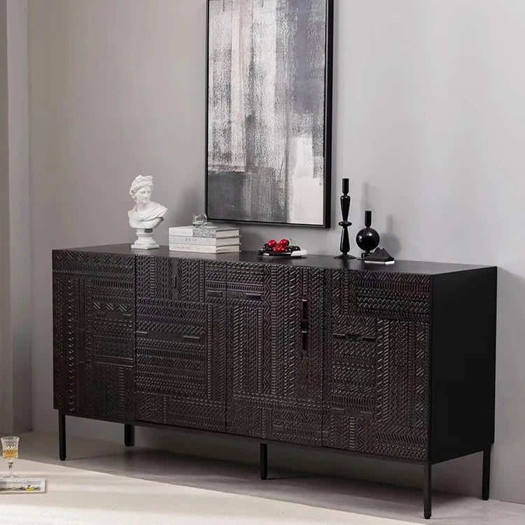 高級無垢材アクリルキャビネット - モダンデザインと収納力を兼ね備えたスタイリッシュな家具 hmsf-4670