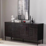 高級無垢材アクリルキャビネット - モダンデザインと収納力を兼ね備えたスタイリッシュな家具 hmsf-4670