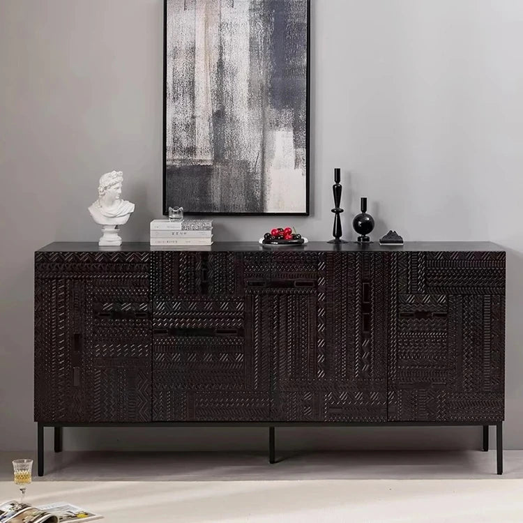 高級無垢材アクリルキャビネット - モダンデザインと収納力を兼ね備えたスタイリッシュな家具 hmsf-4670