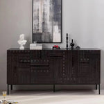 高級無垢材アクリルキャビネット - モダンデザインと収納力を兼ね備えたスタイリッシュな家具 hmsf-4670