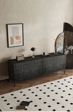 高級無垢材アクリルキャビネット - モダンデザインと収納力を兼ね備えたスタイリッシュな家具 hmsf-4670