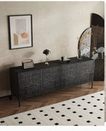 高級無垢材アクリルキャビネット - モダンデザインと収納力を兼ね備えたスタイリッシュな家具 hmsf-4670