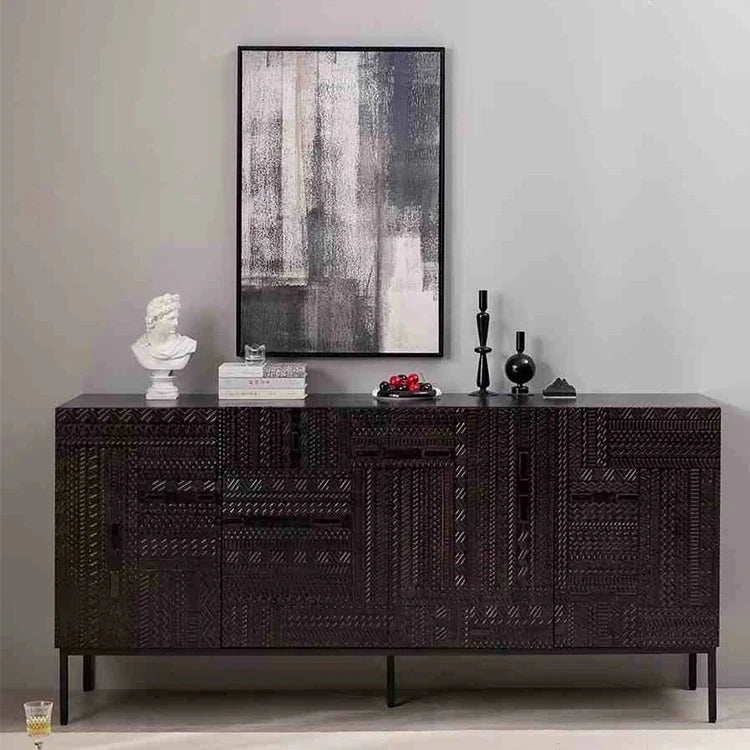 高級無垢材アクリルキャビネット - モダンデザインと収納力を兼ね備えたスタイリッシュな家具 hmsf-4670