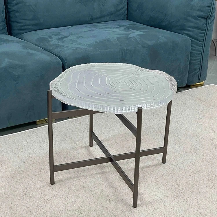 アクリル製円形センターテーブル2点セット | モダンなリビングルームデザインに最適 | スタイリッシュで機能的な家具 hmsf-4672