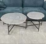 アクリル製円形センターテーブル2点セット | モダンなリビングルームデザインに最適 | スタイリッシュで機能的な家具 hmsf-4672