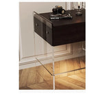 アクリル脚付き無垢木ナイトテーブル - モダンデザインで寝室をスタイリッシュに演出! hmsf-4676