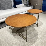 センターテーブル アッシュ材使用 おしゃれな丸型テーブル 2サイズセット リビングインテリアに最適 hmsf-4677