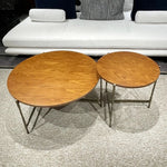 センターテーブル アッシュ材使用 おしゃれな丸型テーブル 2サイズセット リビングインテリアに最適 hmsf-4677