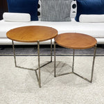 センターテーブル アッシュ材使用 おしゃれな丸型テーブル 2サイズセット リビングインテリアに最適 hmsf-4677