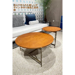 センターテーブル アッシュ材使用 おしゃれな丸型テーブル 2サイズセット リビングインテリアに最適 hmsf-4677