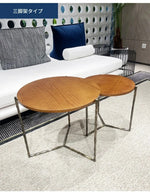 センターテーブル アッシュ材使用 おしゃれな丸型テーブル 2サイズセット リビングインテリアに最適 hmsf-4677