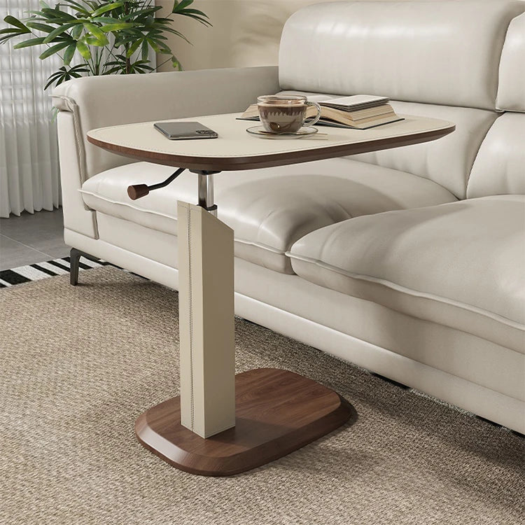 センターテーブル 調整可能 モダンデザイン 多層板・合成皮革・ステンレス使用 おしゃれなリビング家具 hmx-5091