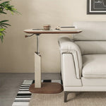 センターテーブル 調整可能 モダンデザイン 多層板・合成皮革・ステンレス使用 おしゃれなリビング家具 hmx-5091