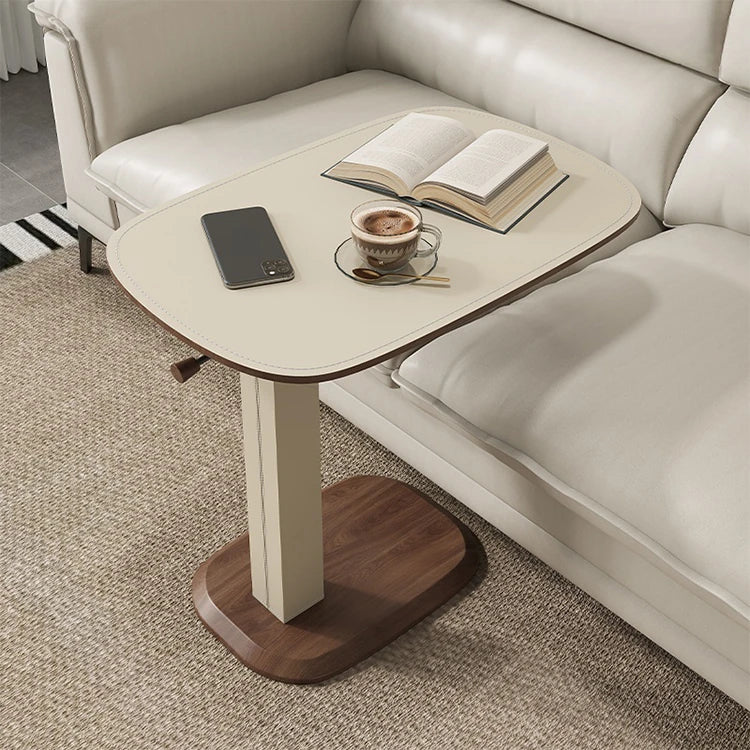 センターテーブル 調整可能 モダンデザイン 多層板・合成皮革・ステンレス使用 おしゃれなリビング家具 hmx-5091