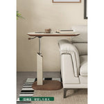 センターテーブル 調整可能 モダンデザイン 多層板・合成皮革・ステンレス使用 おしゃれなリビング家具 hmx-5091