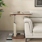 センターテーブル 調整可能 モダンデザイン 多層板・合成皮革・ステンレス使用 おしゃれなリビング家具 hmx-5091