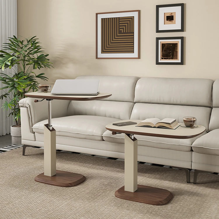 センターテーブル 調整可能 モダンデザイン 多層板・合成皮革・ステンレス使用 おしゃれなリビング家具 hmx-5091