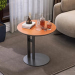 モダンデザイン センターテーブル 合成皮革 & ステンレス製 おしゃれなリビングテーブル hmx-5092