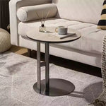 モダンデザイン センターテーブル 合成皮革 & ステンレス製 おしゃれなリビングテーブル hmx-5092