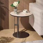 モダンデザイン センターテーブル 合成皮革 & ステンレス製 おしゃれなリビングテーブル hmx-5092