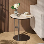 モダンデザイン センターテーブル 合成皮革 & ステンレス製 おしゃれなリビングテーブル hmx-5092