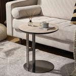 モダンデザイン センターテーブル 合成皮革 & ステンレス製 おしゃれなリビングテーブル hmx-5092