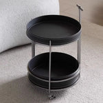 センターテーブル 合成皮革製 ステンレスフレーム おしゃれな二段式収納テーブル hmx-5093