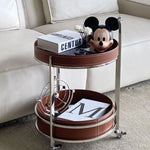 センターテーブル 合成皮革製 ステンレスフレーム おしゃれな二段式収納テーブル hmx-5093