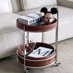 センターテーブル 合成皮革製 ステンレスフレーム おしゃれな二段式収納テーブル hmx-5093