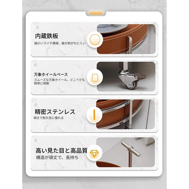 センターテーブル 合成皮革製 ステンレスフレーム おしゃれな二段式収納テーブル hmx-5093