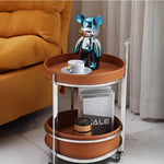 センターテーブル 合成皮革製 ステンレスフレーム おしゃれな二段式収納テーブル hmx-5093