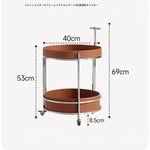 センターテーブル 合成皮革製 ステンレスフレーム おしゃれな二段式収納テーブル hmx-5093