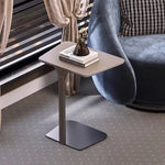 シンプルでスタイリッシュな合成皮革センターテーブル - ステンレス脚付き、リビングやダイニングに最適! hmx-5094