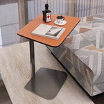 シンプルでスタイリッシュな合成皮革センターテーブル - ステンレス脚付き、リビングやダイニングに最適! hmx-5094