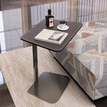 シンプルでスタイリッシュな合成皮革センターテーブル - ステンレス脚付き、リビングやダイニングに最適! hmx-5094