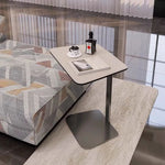 シンプルでスタイリッシュな合成皮革センターテーブル - ステンレス脚付き、リビングやダイニングに最適! hmx-5094