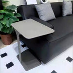 シンプルでスタイリッシュな合成皮革センターテーブル - ステンレス脚付き、リビングやダイニングに最適! hmx-5094