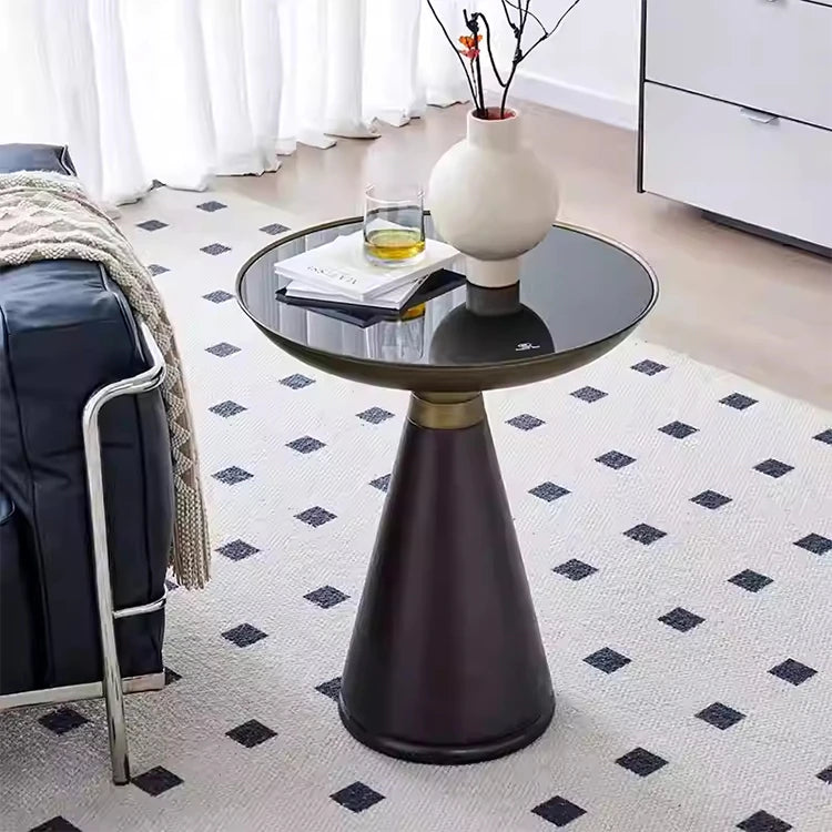 エレガントなアッシュ材センターテーブル - 強化ガラス天板付きのモダンデザイン hmx-5096