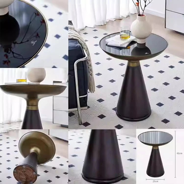 エレガントなアッシュ材センターテーブル - 強化ガラス天板付きのモダンデザイン hmx-5096