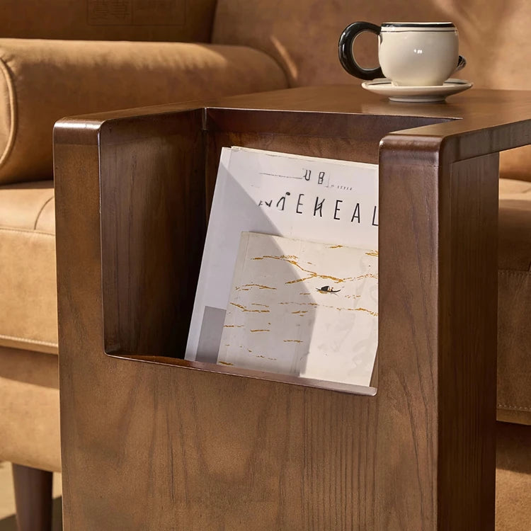 アッシュ材のスタイリッシュなセンターテーブル - モダンデザインで収納も便利! hmx-5097