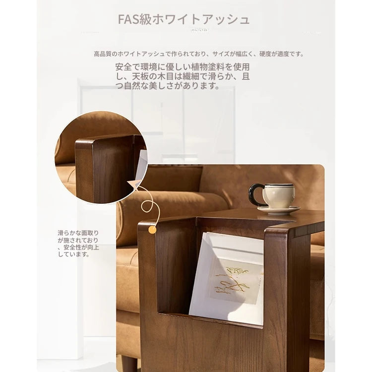 アッシュ材のスタイリッシュなセンターテーブル - モダンデザインで収納も便利! hmx-5097