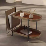 ステンレスと合成皮革の洗練されたセンターテーブル | モダンデザイン引き出し付きのスタイルアップアイテム hmx-5099