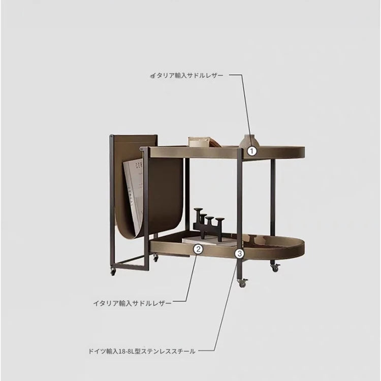 ステンレスと合成皮革の洗練されたセンターテーブル | モダンデザイン引き出し付きのスタイルアップアイテム hmx-5099