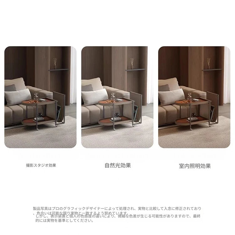 ステンレスと合成皮革の洗練されたセンターテーブル | モダンデザイン引き出し付きのスタイルアップアイテム hmx-5099