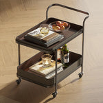 高級合成皮革&ステンレス製センターテーブル - スタイリッシュなキャスター付き収納テーブル hmx-5100