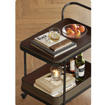 高級合成皮革&ステンレス製センターテーブル - スタイリッシュなキャスター付き収納テーブル hmx-5100