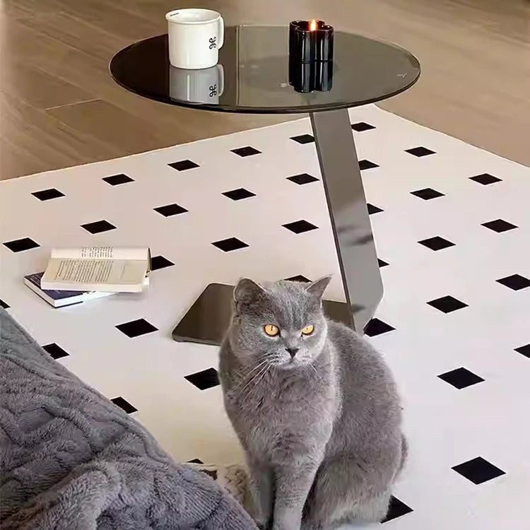 スタイリッシュなセンターテーブル 強化ガラス&ステンレス製 モダンデザイン 家庭用・オフィス用 hmx-5101