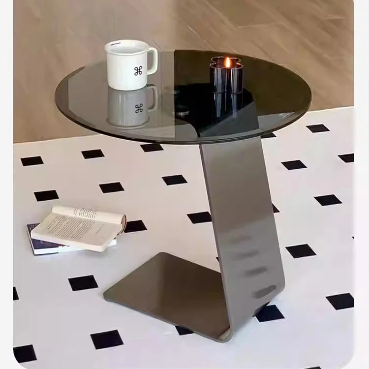 スタイリッシュなセンターテーブル 強化ガラス&ステンレス製 モダンデザイン 家庭用・オフィス用 hmx-5101