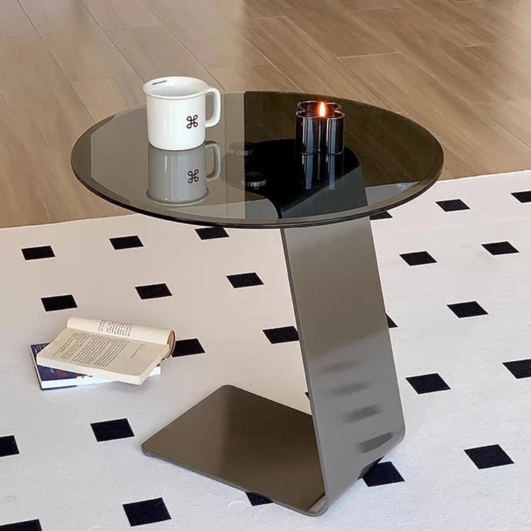 スタイリッシュなセンターテーブル 強化ガラス&ステンレス製 モダンデザイン 家庭用・オフィス用 hmx-5101