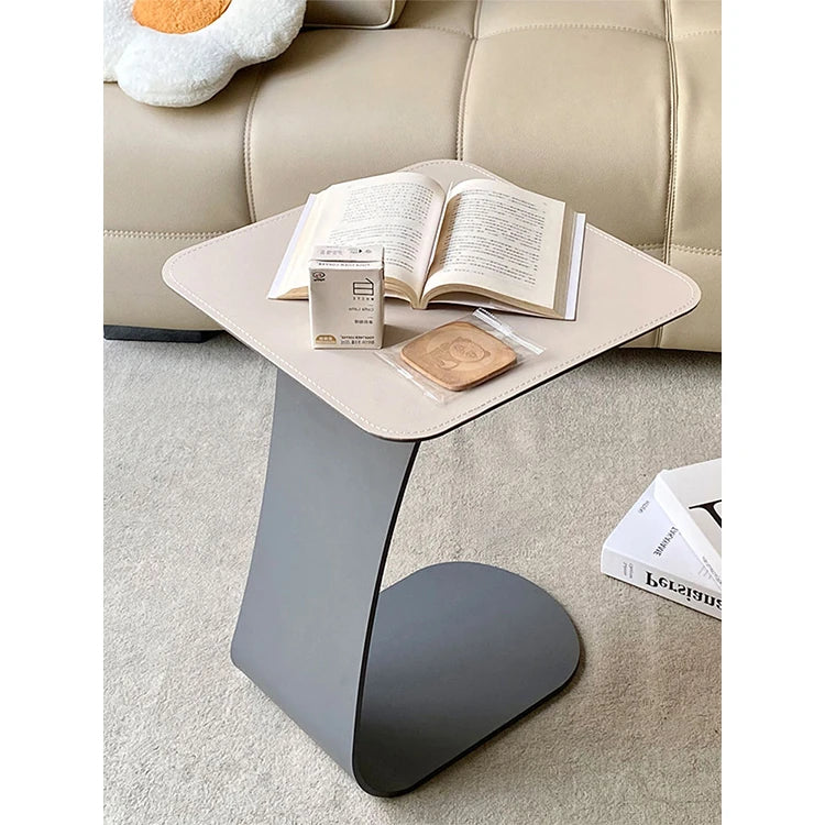 シンプルでスタイリッシュな合成皮革センターテーブル | モダン家具 収納に便利なリビングテーブル hmx-5103